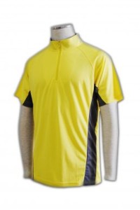 W065-2 訂做潛水質地T恤 浮潛料T-shirt 潛水服裝 買潛水衫 運動衫專門店    鮮黃色    潛水 t 恤